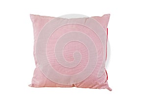 Pink pillow blow color on white