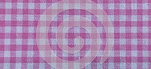 Pink plaid fabric. White-pink stripe intersections. Kitchen Curtain Fabric