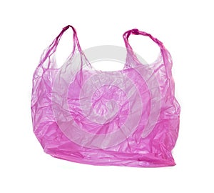 Pink plastic bag