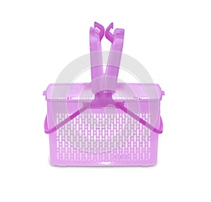 Pink plastic basket