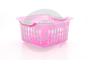pink plastic basket