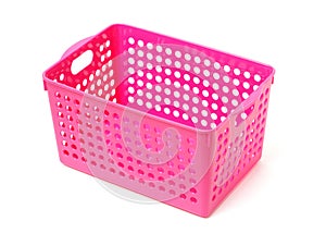 Pink plastic basket