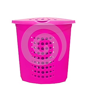 Pink plastic basket for washing