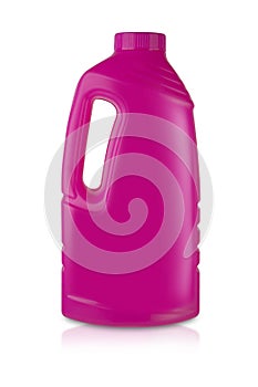Pink plastic bottle photo