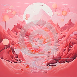 Pink Politics: Multilayered Painting With Accurate Topography photo