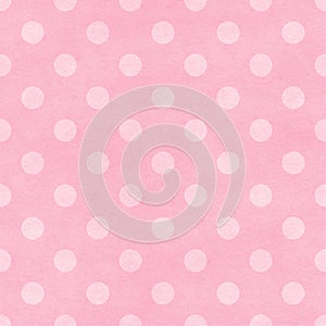 Pink Polka Dot Pattern on Textured Paper