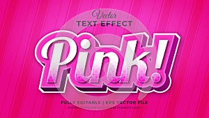 Pink polka dots 3d editable text effect