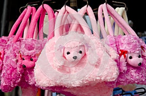 Pink poodle bags