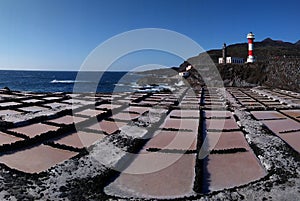 Salt mine in La Palma Island. Spain.