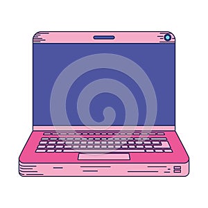 pink portatil isolated photo