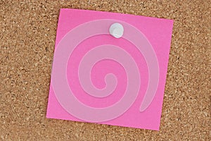 Pink post it note