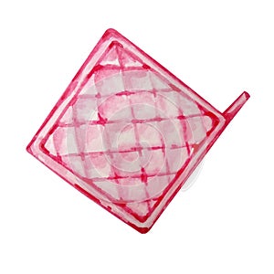 Pink potholders for hot dishes