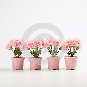 Pink Potted Roses: Plastic, Minimal Retouching, Imitated Material