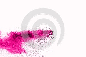 Pink powder explosion