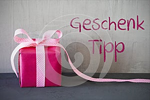 Pink Present, Geschenk Tipp Means Gift Tip