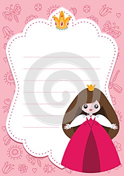 Pink princess card