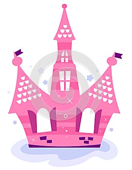 Pink princess sky Castle