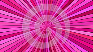 Pink psychedelic abstract striped ray burst background design