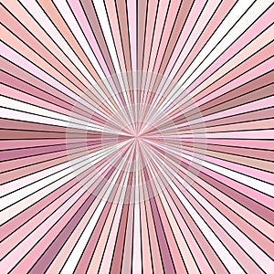 Pink psychedelic abstract striped sun burst background design
