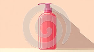 Pink Pump Bottle On Pastel Background
