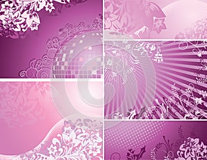 Pink and purple backgrounds collection