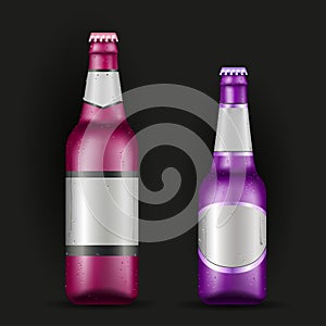 Pink and purple bottles template