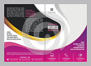 Pink and Purple Brochure, Flyer, Template Design