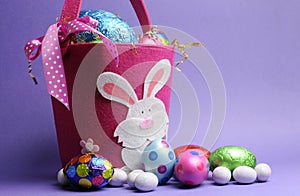 Pink and purple Easter egg hunt