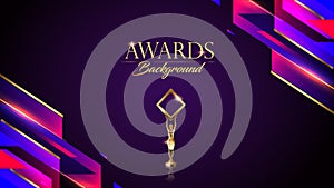 Pink Purple Golden Royal Awards Graphics Backgrond. Modern Abstract Background.