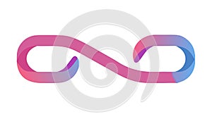 Pink and Purple Infinity Loop Abstract Symbol Design vector design Generative AI