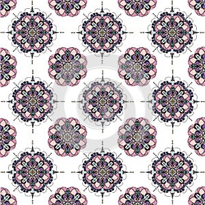 Pink and purple mandala pattern
