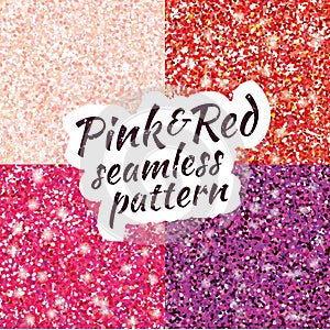 Pink purple red sparkles glitter background