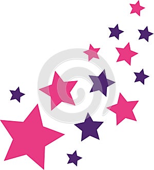 Pink and purple stars