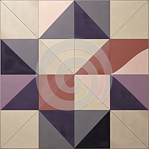 Pink And Purple Tile In Minimalistic Industrial Style