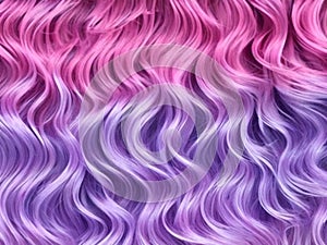 Pink purple violet lilac colorful stripes, waves, lines, curls and bumps. Abstract beautiful background. Soft voluminous