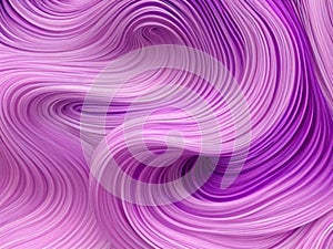 Pink purple violet lilac colorful stripes, waves, lines, curls and bumps. Abstract beautiful background. Soft voluminous