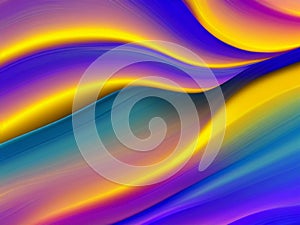 Pink purple violet lilac yellow blue green stripes, waves, lines, curls and bumps. Abstract beautiful background. Soft