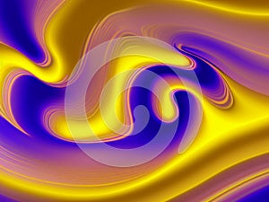 Pink purple violet lilac yellow blue stripes, waves, lines, curls and bumps. Abstract beautiful background. Soft