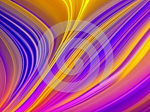 Pink purple violet lilac yellow blue stripes, waves, lines, curls and bumps. Abstract beautiful background. Soft