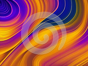 Pink purple violet lilac yellow blue stripes, waves, lines, curls and bumps. Abstract beautiful background. Soft