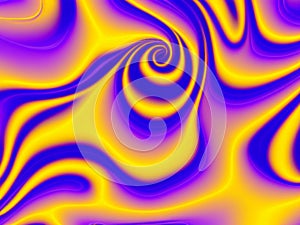 Pink purple violet lilac yellow blue stripes, waves, lines, curls and bumps. Abstract beautiful background. Soft