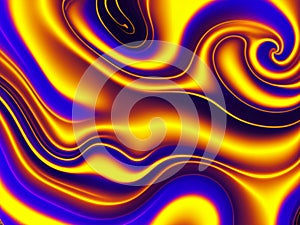 Pink purple violet lilac yellow blue stripes, waves, lines, curls and bumps. Abstract beautiful background. Soft