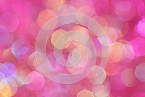 Pink, purple, white, yellow and turquoise soft lights abstract background