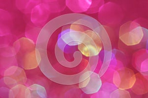 Pink, purple, white, yellow and turquoise soft lights abstract background