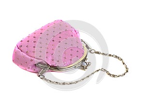 Pink purse with chain