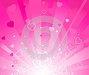 Pink radiant background