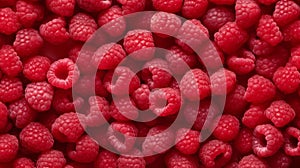 Pink raspberries, berries background. Healthy low calorie fruit razz