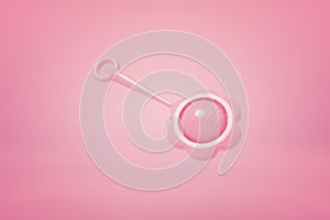 Pink Rattle on Plain Background