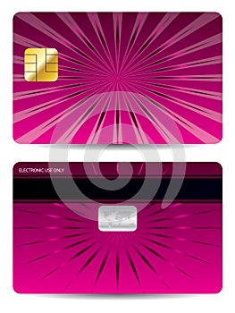 Pink ray credit card design