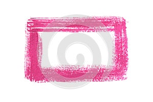 Pink rectangle. Abstract watercolor handmade